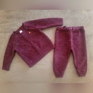 Baby Gap Sweater Outfit Set, 12-18 M, Heather Plum
